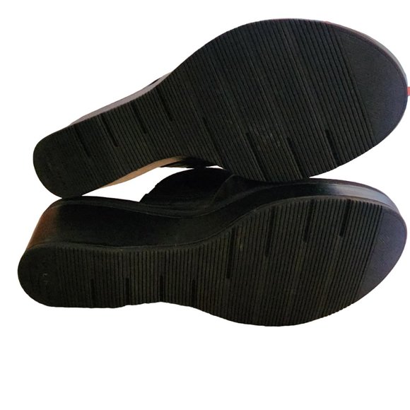 Cole Haan Shoes Cole Haan Grand Os Sleek Black Wedge Sandals Poshmark